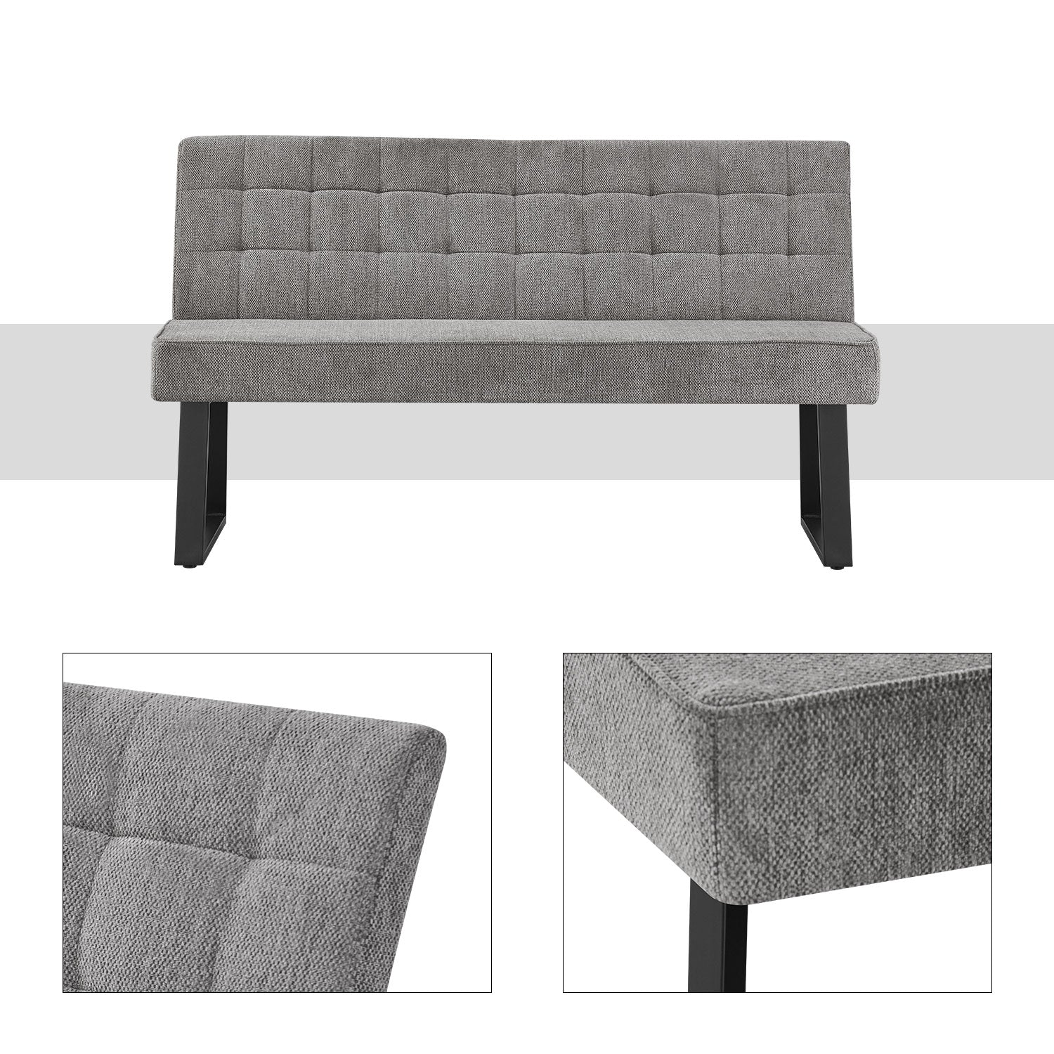 Esszimmerbank EMMA, gepolstert, mit Metallgestell