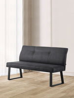 B-Ware Esszimmerbank JOY - Leder schwarz