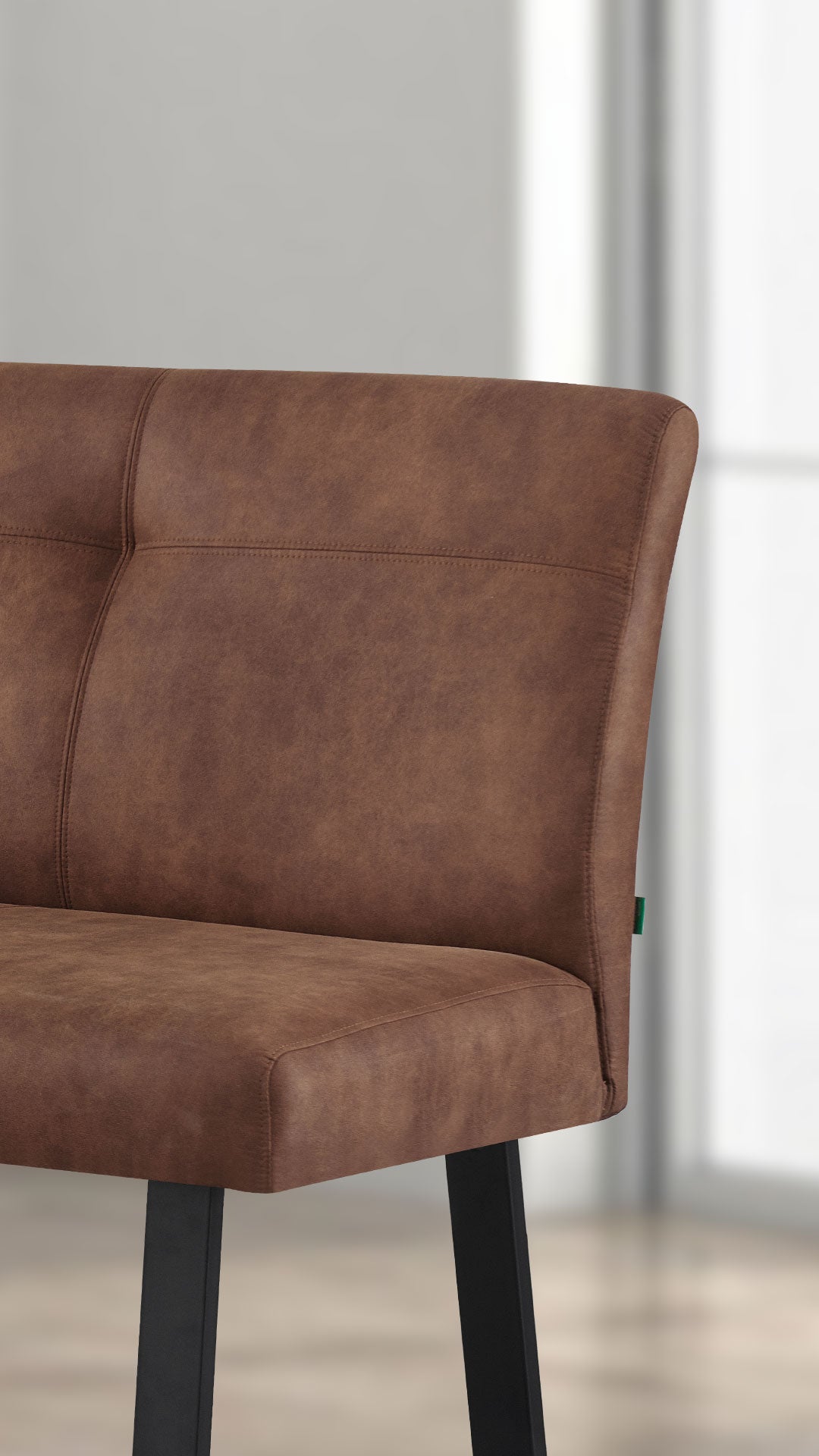 B-Ware Esszimmerbank JOY - Leder braun