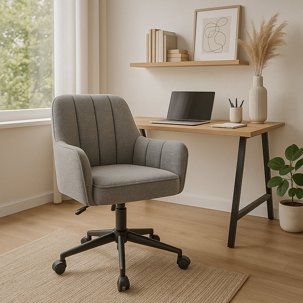 DUBI MÖBEL Premium Bürostuhl mit Federkernpolsterung und Metallgestell