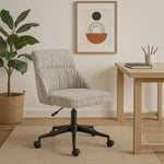 DUBI MÖBEL Premium Bürostuhl mit Federkernpolsterung und Metallgestell