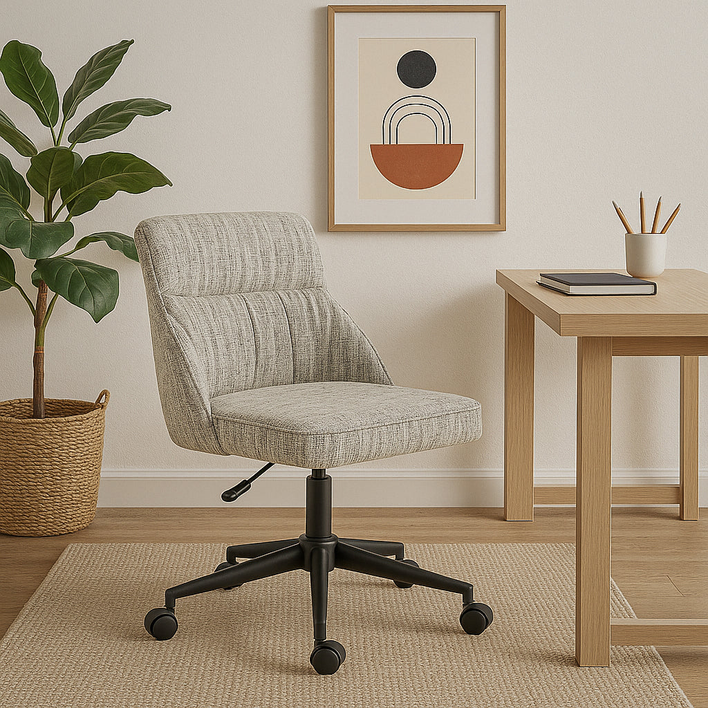 DUBI MÖBEL Premium Bürostuhl mit Federkernpolsterung und Metallgestell