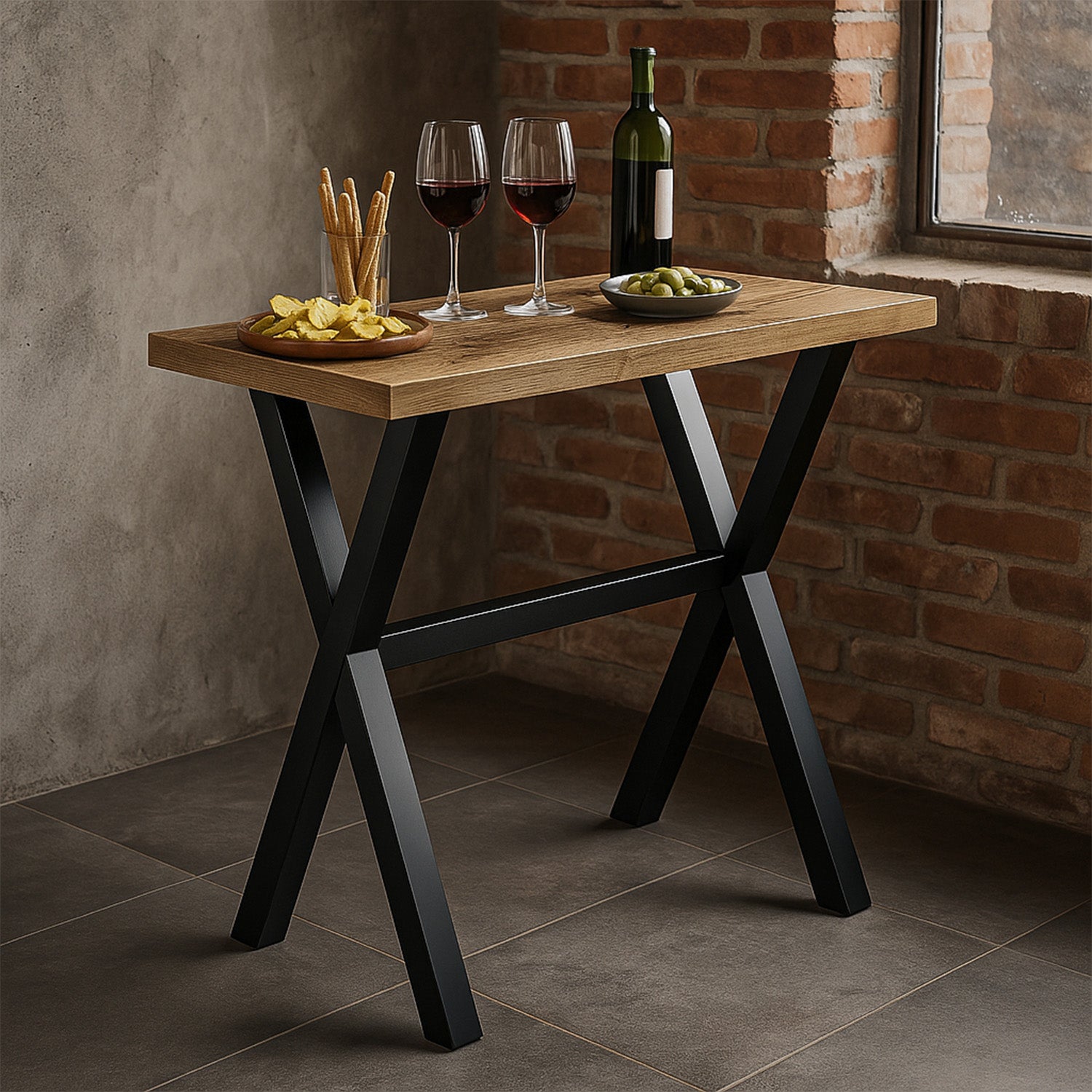 LOTTE-Bartisch mit Massivem Metallgestell