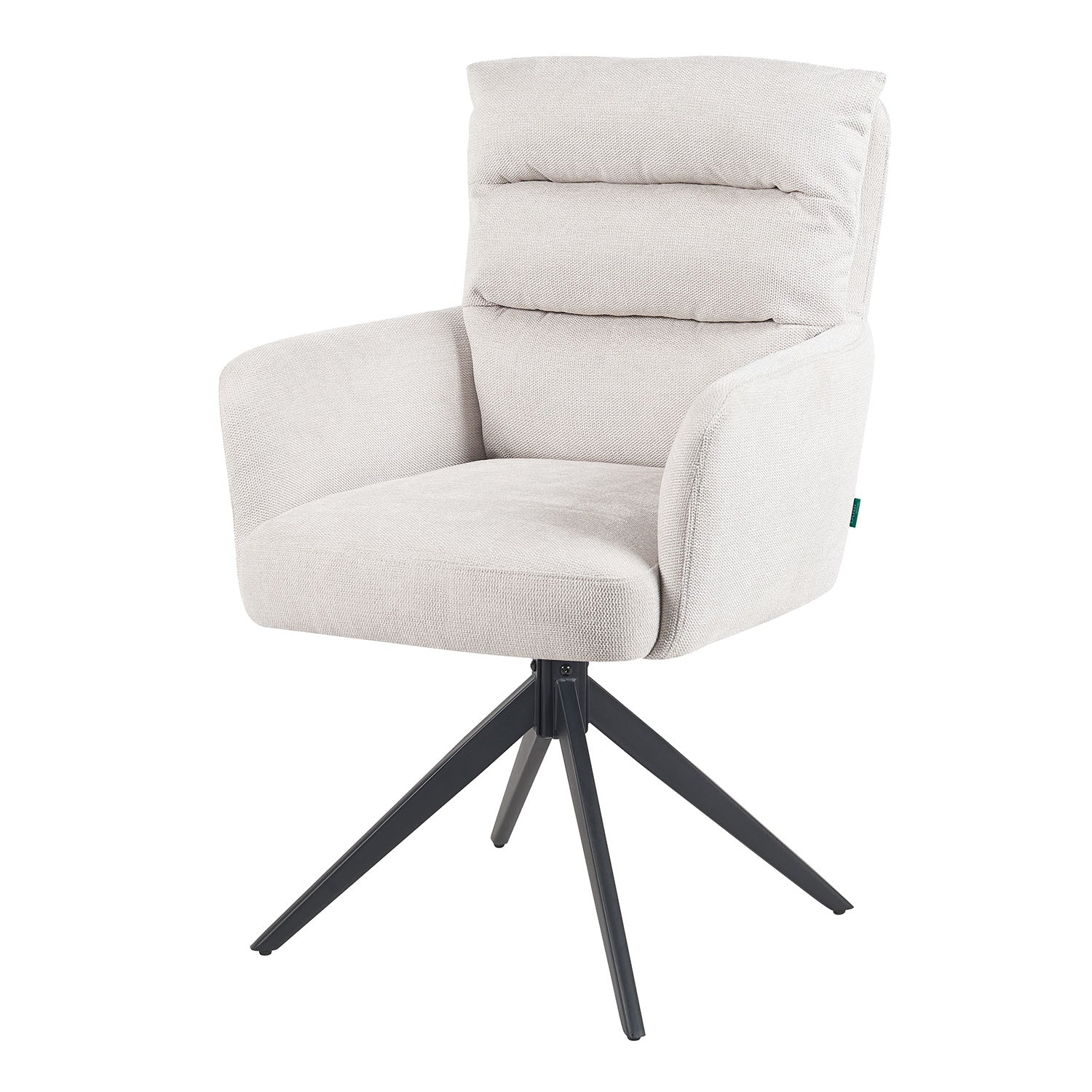 Esszimmerstuhl Mika-Alva 2er-Set | 360° drehbar | Metall pulverbeschichtet Matt-Schwarz | DUBI Möbel