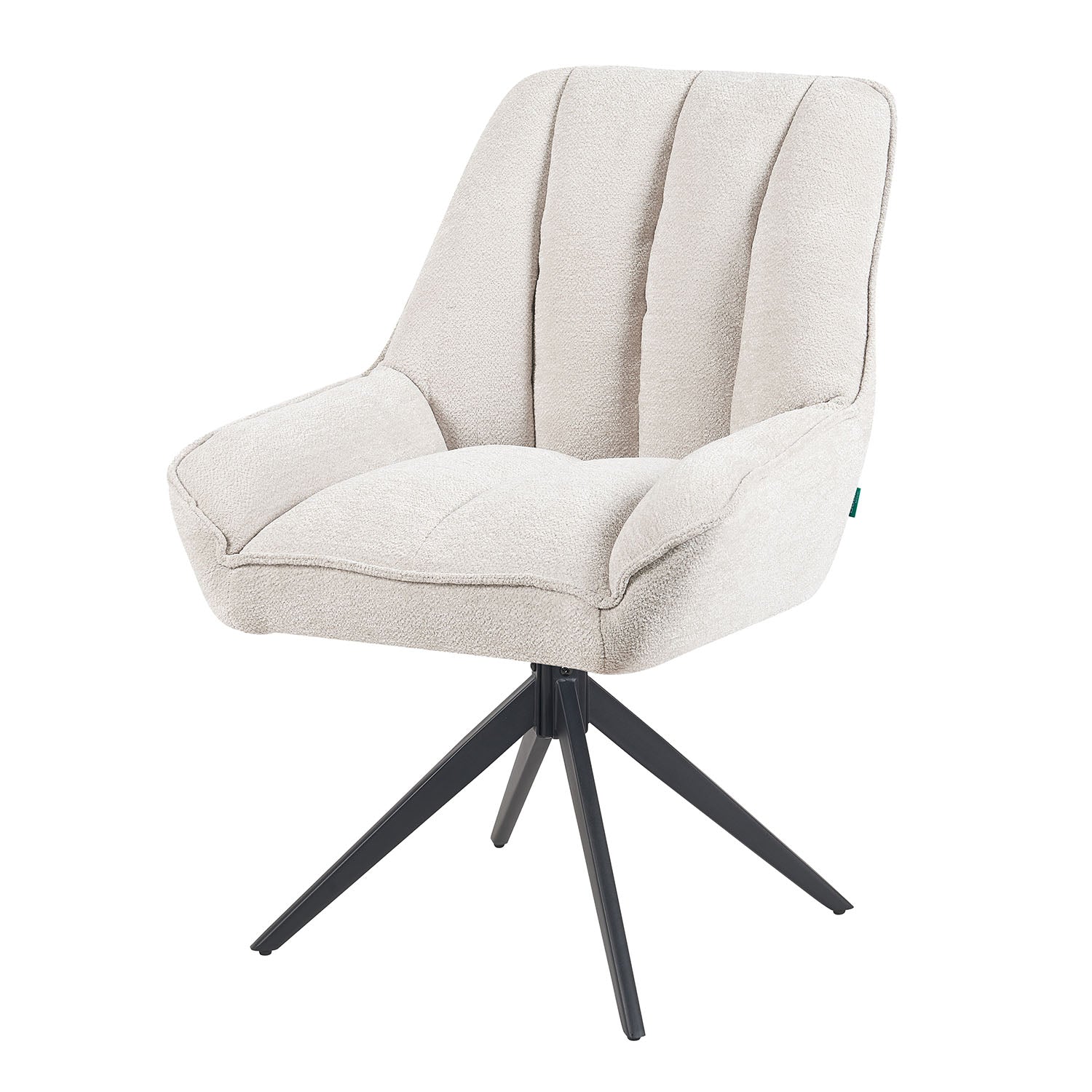Esszimmerstuhl Mika-Zoe 2er-Set | 360° drehbar | Metall pulverbeschichtet Matt-Schwarz | DUBI Möbel