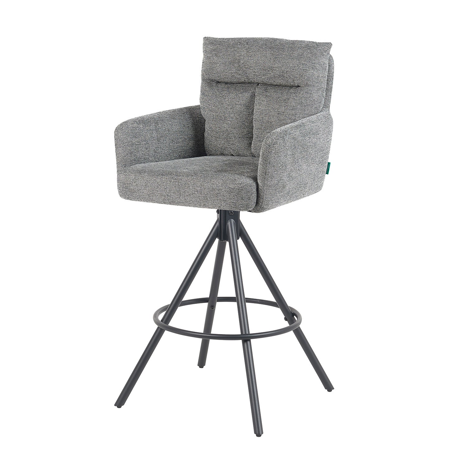 Barhocker Lio 2er-Set | Gestell Matt-Schwarz | drehbar | DUBI Möbel