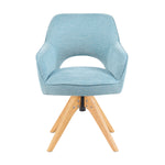 Mika-Lena 2er-Set - Drehstuhl mit Massiven Eichenholz Gestell