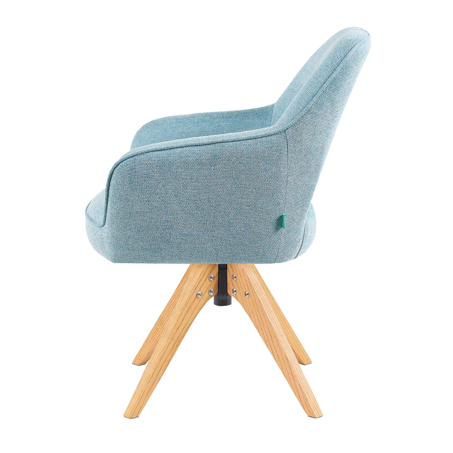 Mika-Lena 2er-Set - Drehstuhl mit Massiven Eichenholz Gestell