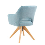 Mika-Lena 2er-Set - Drehstuhl mit Massiven Eichenholz Gestell