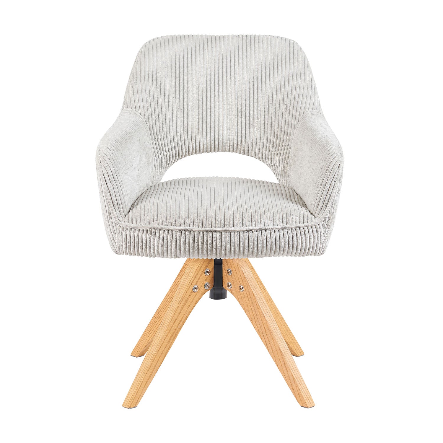 Mika-Lena 2er-Set - Drehstuhl mit Massiven Eichenholz Gestell