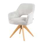 Mika-Lena 2er-Set - Drehstuhl mit Massiven Eichenholz Gestell