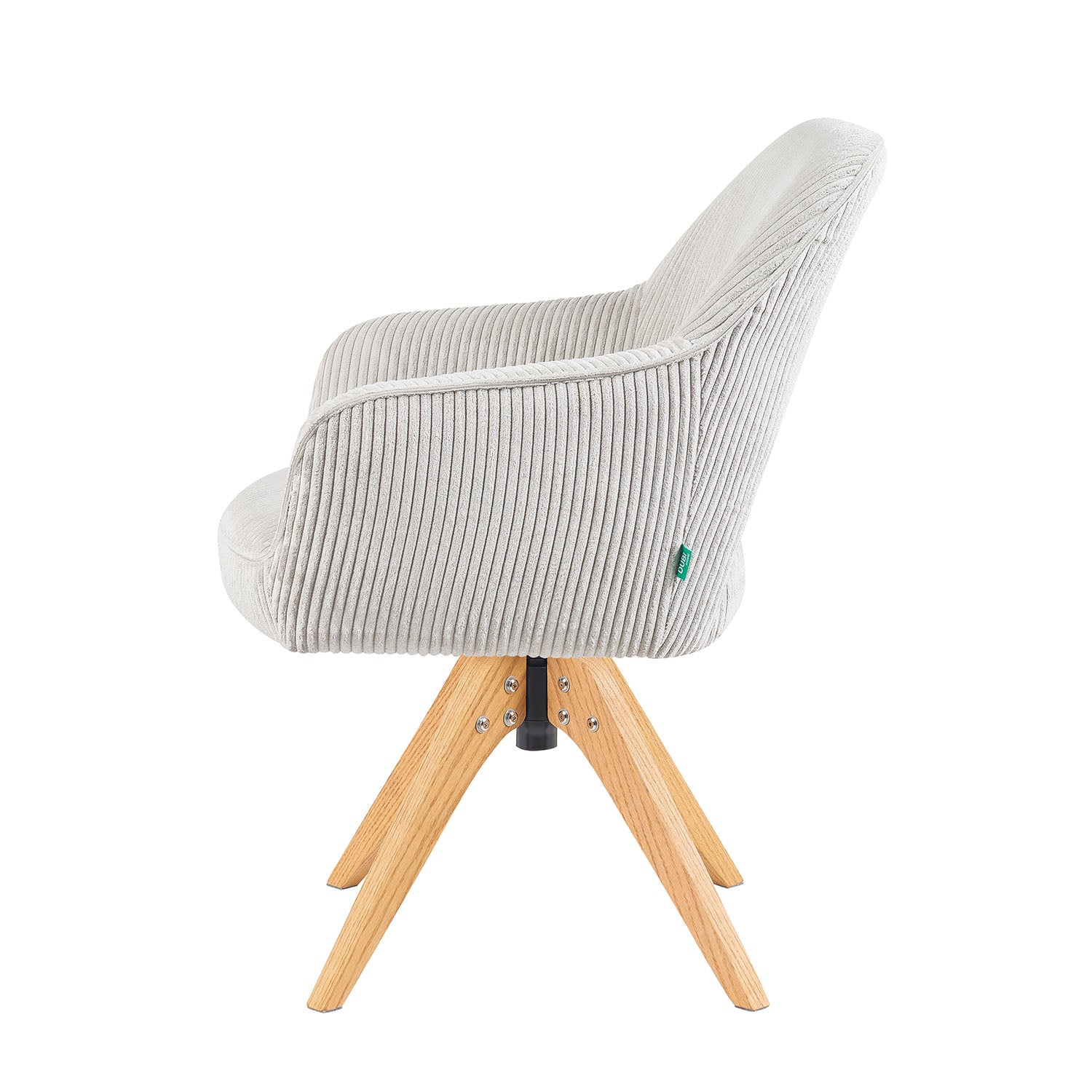 Mika-Lena 2er-Set - Drehstuhl mit Massiven Eichenholz Gestell