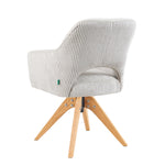 Mika-Lena 2er-Set - Drehstuhl mit Massiven Eichenholz Gestell