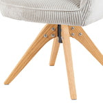 Mika-Lena 2er-Set - Drehstuhl mit Massiven Eichenholz Gestell