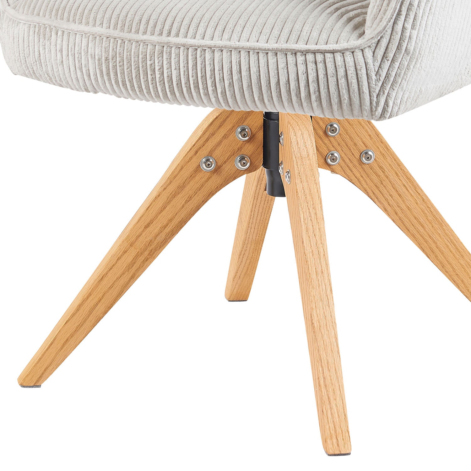 Mika-Lena 2er-Set - Drehstuhl mit Massiven Eichenholz Gestell