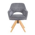 Mika-Lena 2er-Set - Drehstuhl mit Massiven Eichenholz Gestell