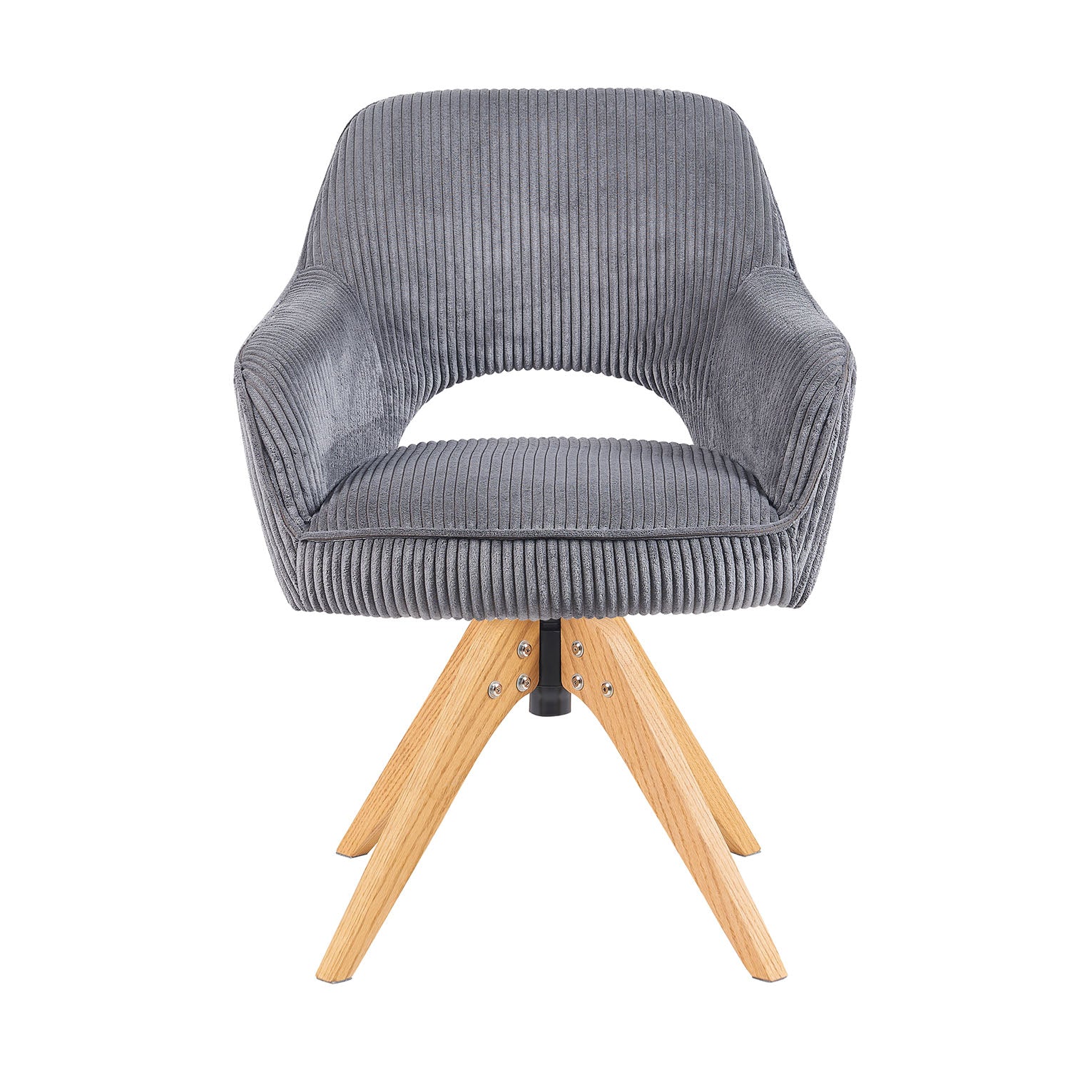 Mika-Lena 2er-Set - Drehstuhl mit Massiven Eichenholz Gestell