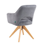 Mika-Lena 2er-Set - Drehstuhl mit Massiven Eichenholz Gestell