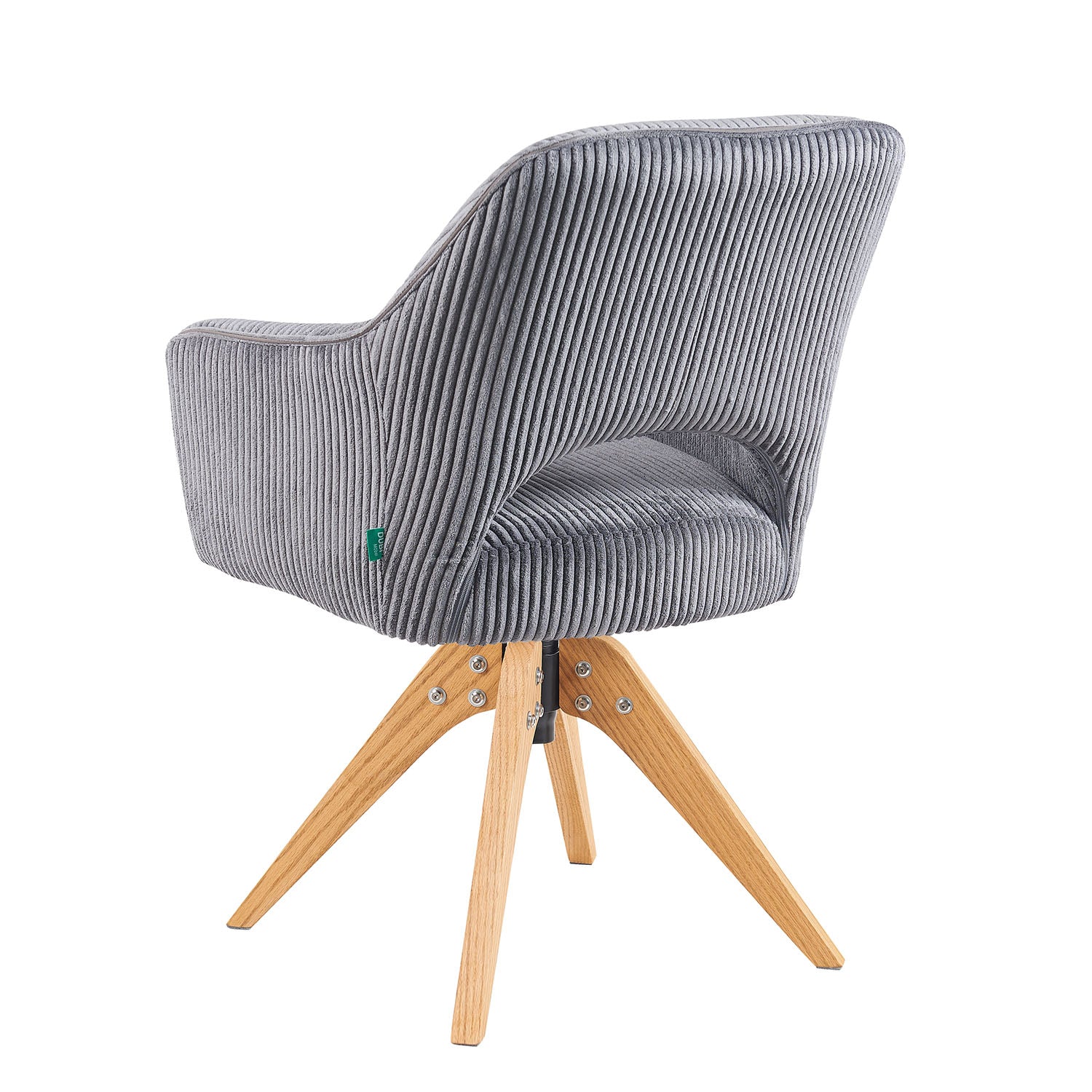 Mika-Lena 2er-Set - Drehstuhl mit Massiven Eichenholz Gestell