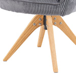 Mika-Lena 2er-Set - Drehstuhl mit Massiven Eichenholz Gestell