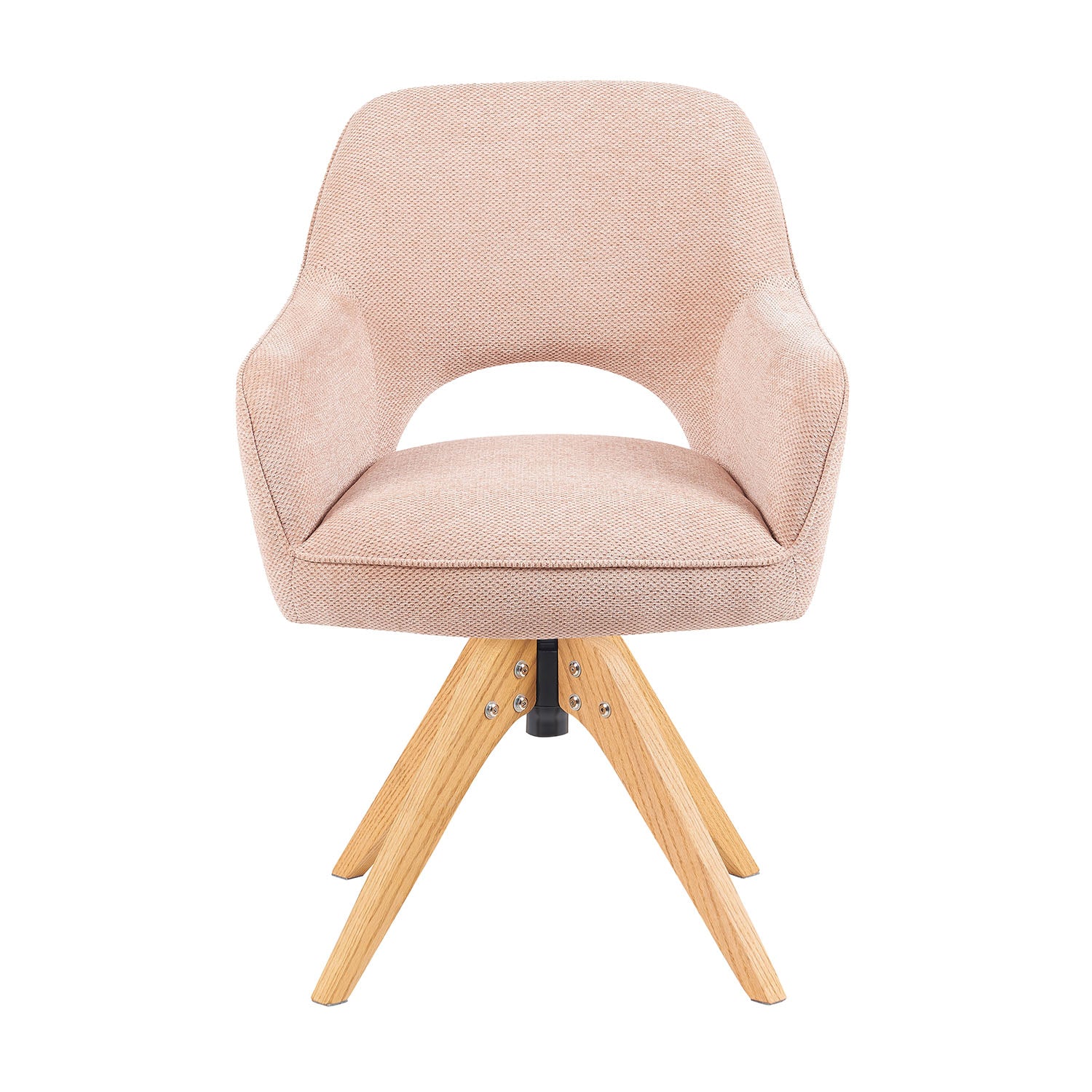 Mika-Lena 2er-Set - Drehstuhl mit Massiven Eichenholz Gestell