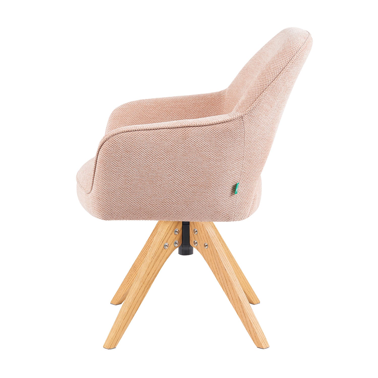 Mika-Lena 2er-Set - Drehstuhl mit Massiven Eichenholz Gestell