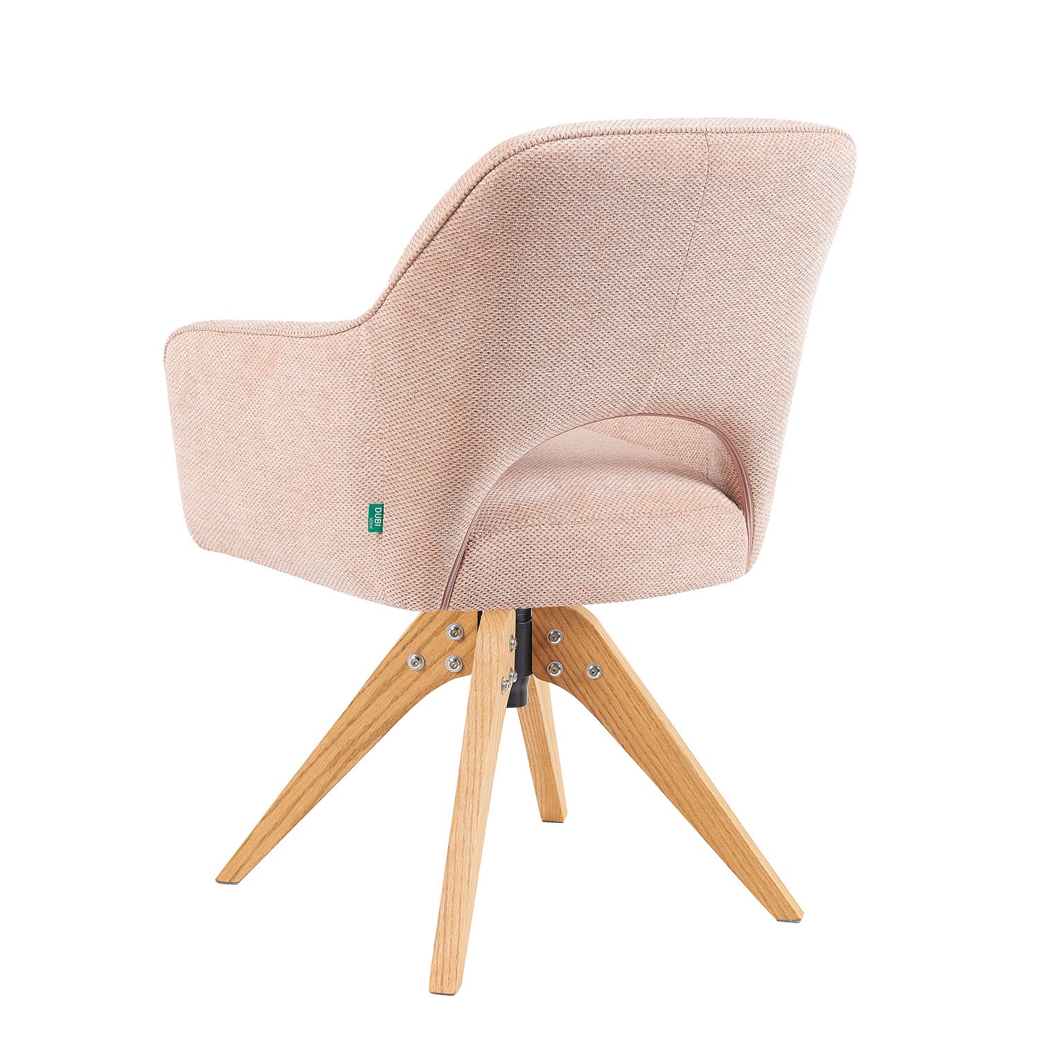 Mika-Lena 2er-Set - Drehstuhl mit Massiven Eichenholz Gestell