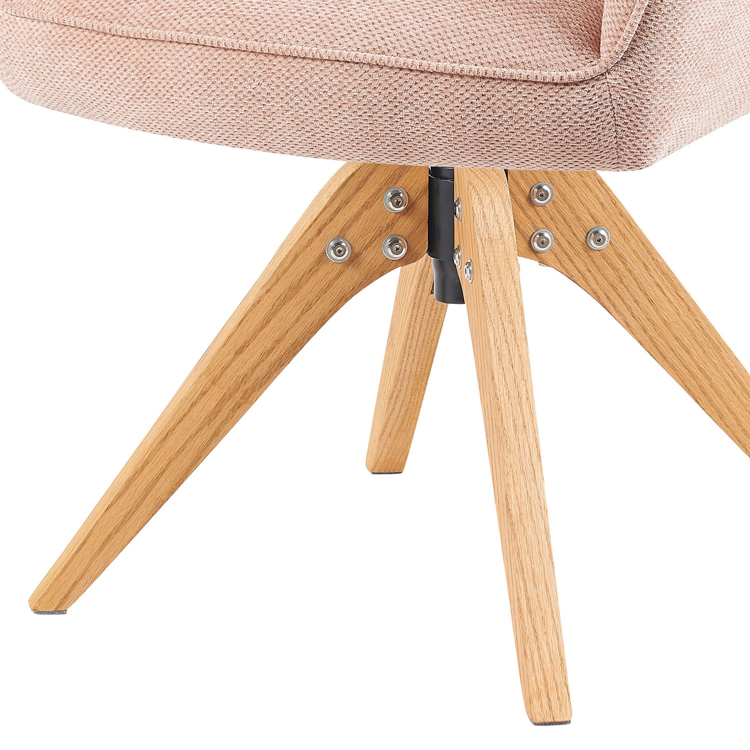 Mika-Lena 2er-Set - Drehstuhl mit Massiven Eichenholz Gestell