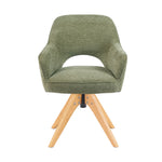 Mika-Lena 2er-Set - Drehstuhl mit Massiven Eichenholz Gestell