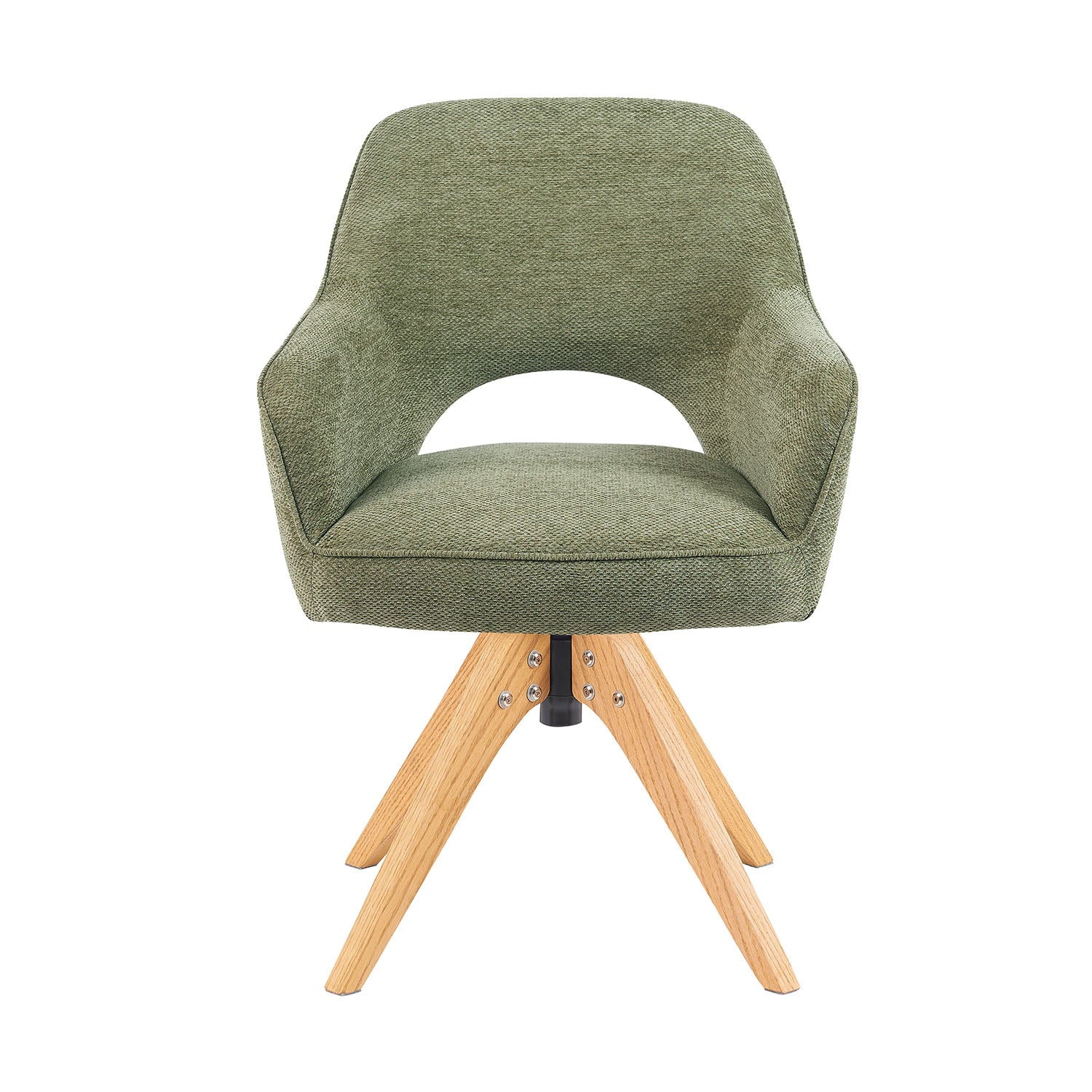 Mika-Lena 2er-Set - Drehstuhl mit Massiven Eichenholz Gestell