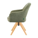 Mika-Lena 2er-Set - Drehstuhl mit Massiven Eichenholz Gestell