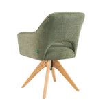 Mika-Lena 2er-Set - Drehstuhl mit Massiven Eichenholz Gestell