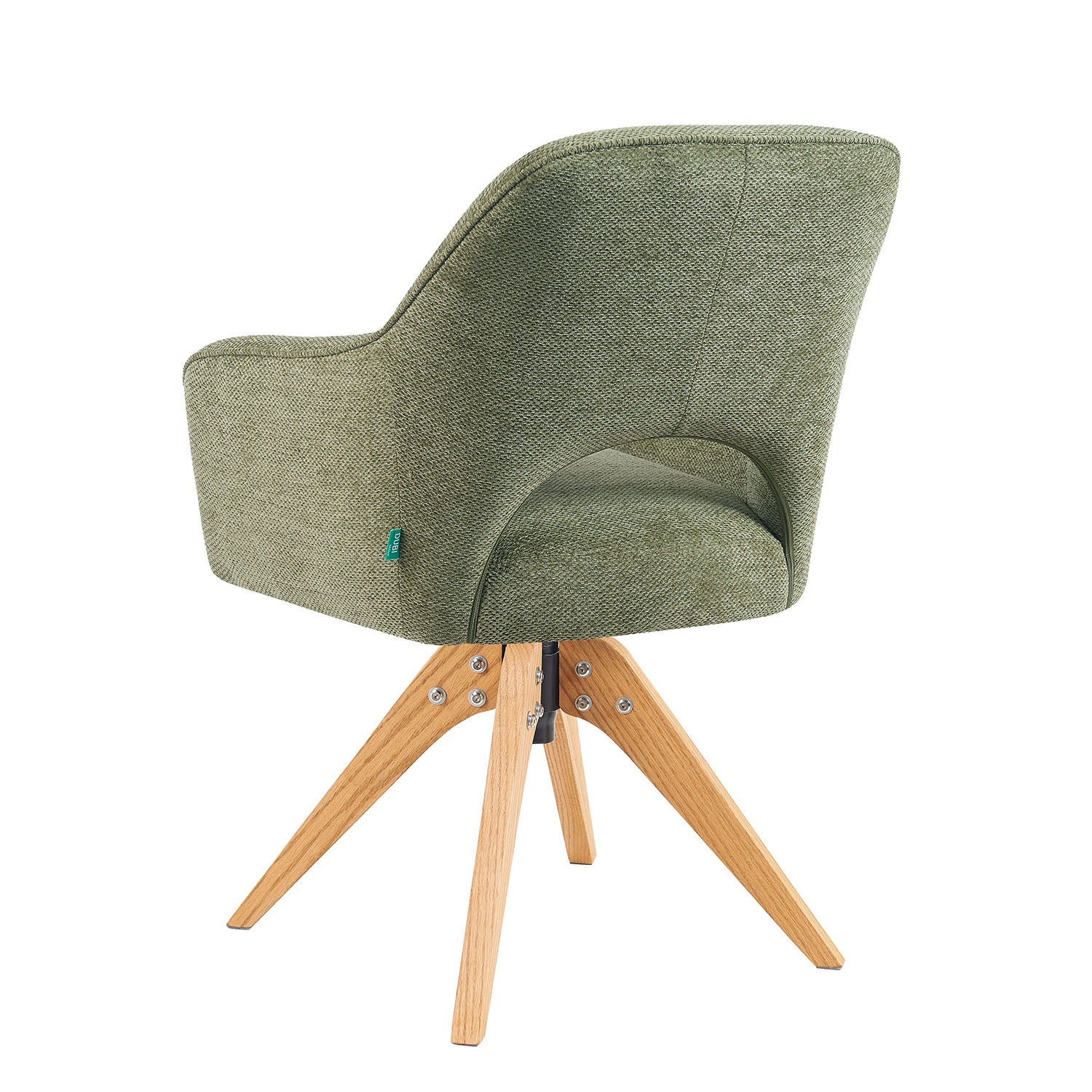 Mika-Lena 2er-Set - Drehstuhl mit Massiven Eichenholz Gestell