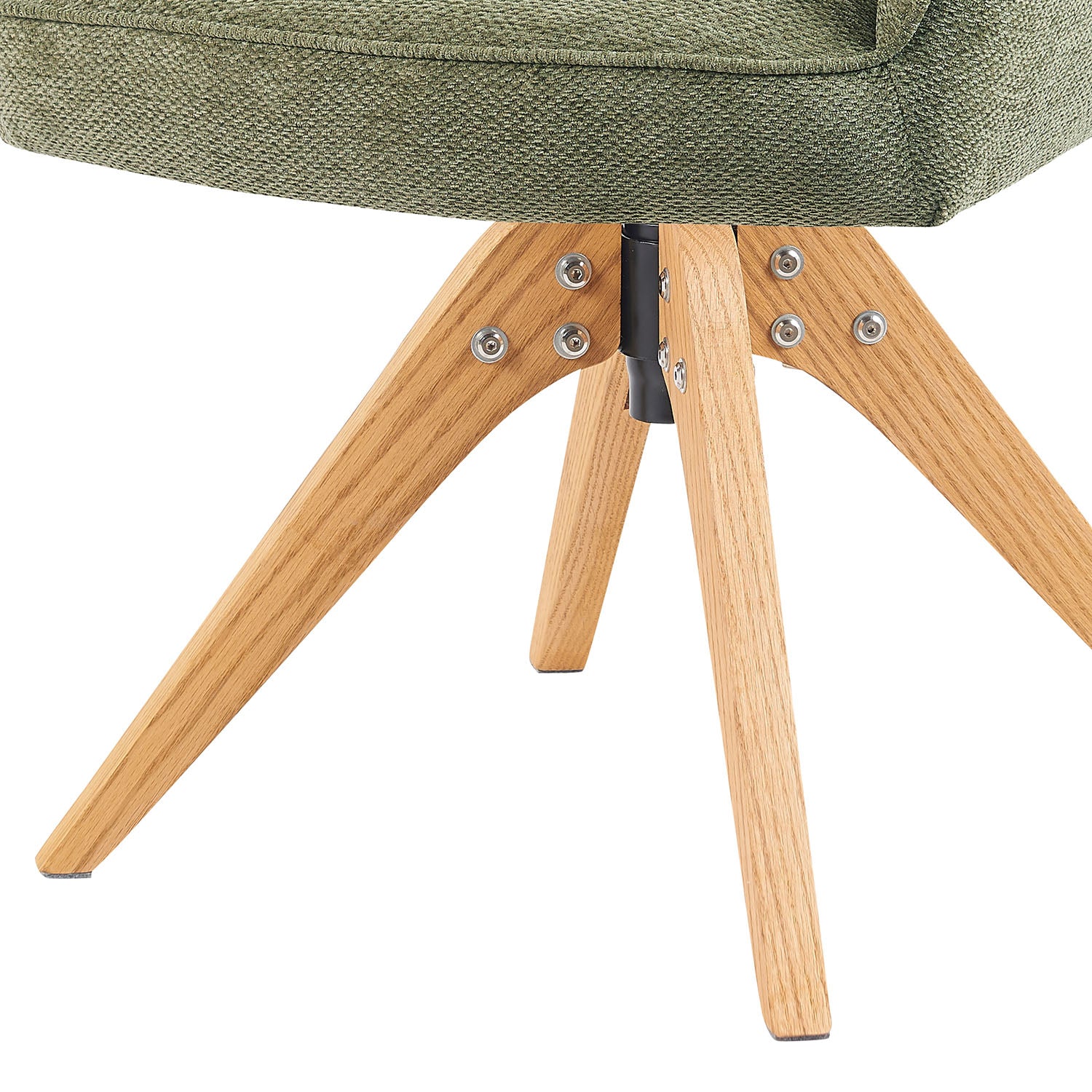 Mika-Lena 2er-Set - Drehstuhl mit Massiven Eichenholz Gestell