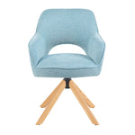 Mika-Lara 2er-Set- Drehstühle mit Gestell aus Massiver Eiche