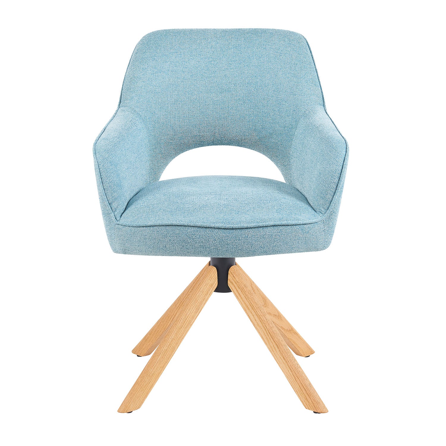 Mika-Lara 2er-Set- Drehstühle mit Gestell aus Massiver Eiche