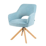 Mika-Lara 2er-Set- Drehstühle mit Gestell aus Massiver Eiche