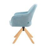 Mika-Lara 2er-Set- Drehstühle mit Gestell aus Massiver Eiche