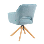 Mika-Lara 2er-Set- Drehstühle mit Gestell aus Massiver Eiche