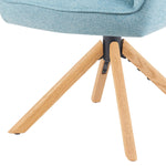 Mika-Lara 2er-Set- Drehstühle mit Gestell aus Massiver Eiche