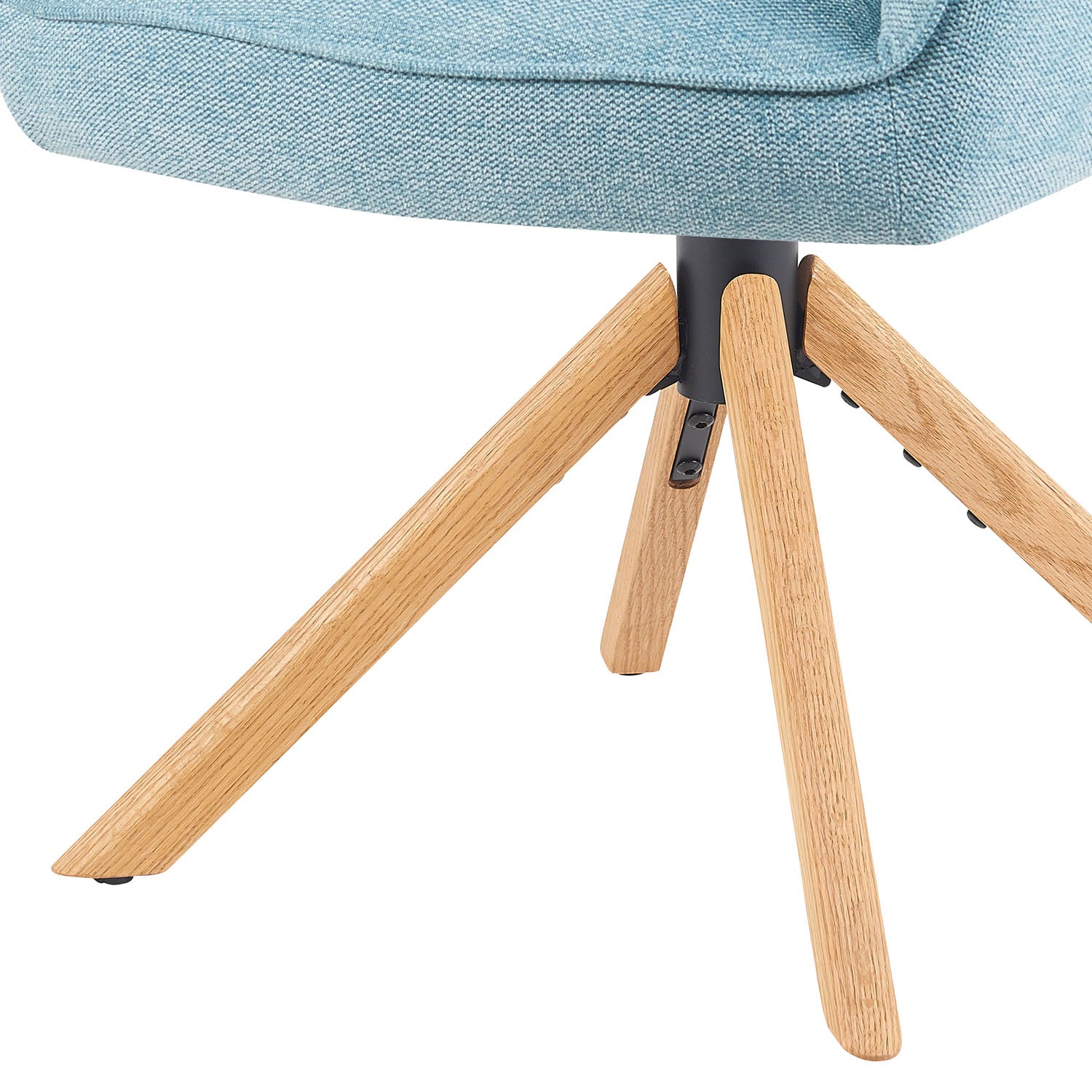 Mika-Lara 2er-Set- Drehstühle mit Gestell aus Massiver Eiche