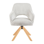 Mika-Lara 2er-Set- Drehstühle mit Gestell aus Massiver Eiche