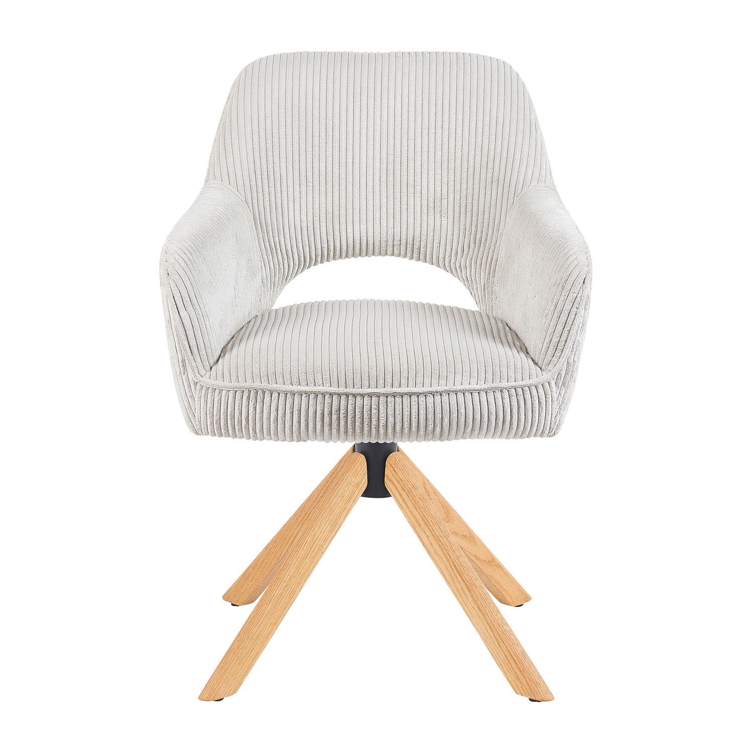 Mika-Lara 2er-Set- Drehstühle mit Gestell aus Massiver Eiche