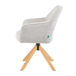 Mika-Lara 2er-Set- Drehstühle mit Gestell aus Massiver Eiche