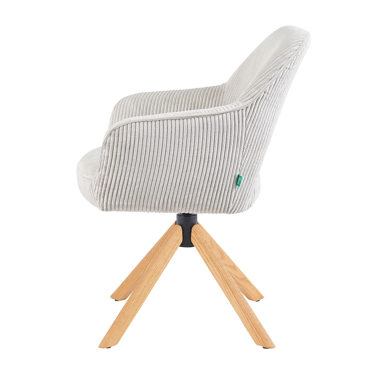 Mika-Lara 2er-Set- Drehstühle mit Gestell aus Massiver Eiche