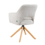 Mika-Lara 2er-Set- Drehstühle mit Gestell aus Massiver Eiche