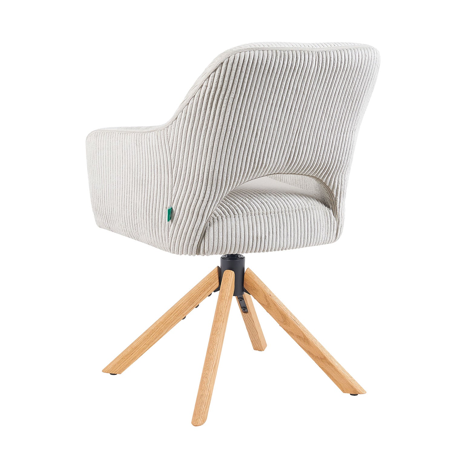 Mika-Lara 2er-Set- Drehstühle mit Gestell aus Massiver Eiche