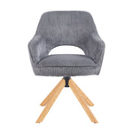 Mika-Lara 2er-Set- Drehstühle mit Gestell aus Massiver Eiche