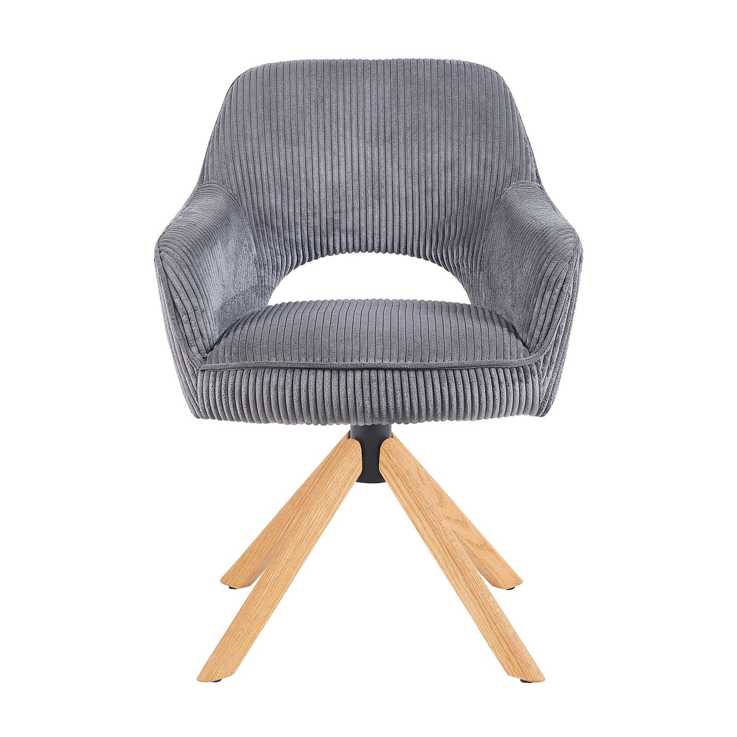 Mika-Lara 2er-Set- Drehstühle mit Gestell aus Massiver Eiche