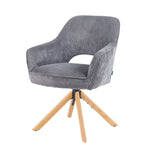 Mika-Lara 2er-Set- Drehstühle mit Gestell aus Massiver Eiche